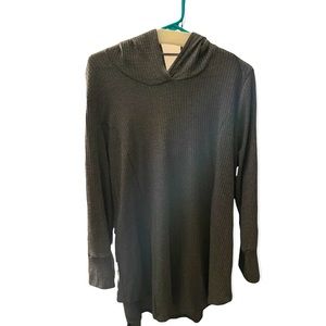 NWOT from Chic Soul gray lightweight waffle knit hoodie, size 2X.